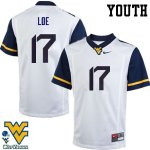 Youth West Virginia Mountaineers NCAA #17 Exree Loe White Authentic Nike Stitched College Football Jersey XU15Q86UQ